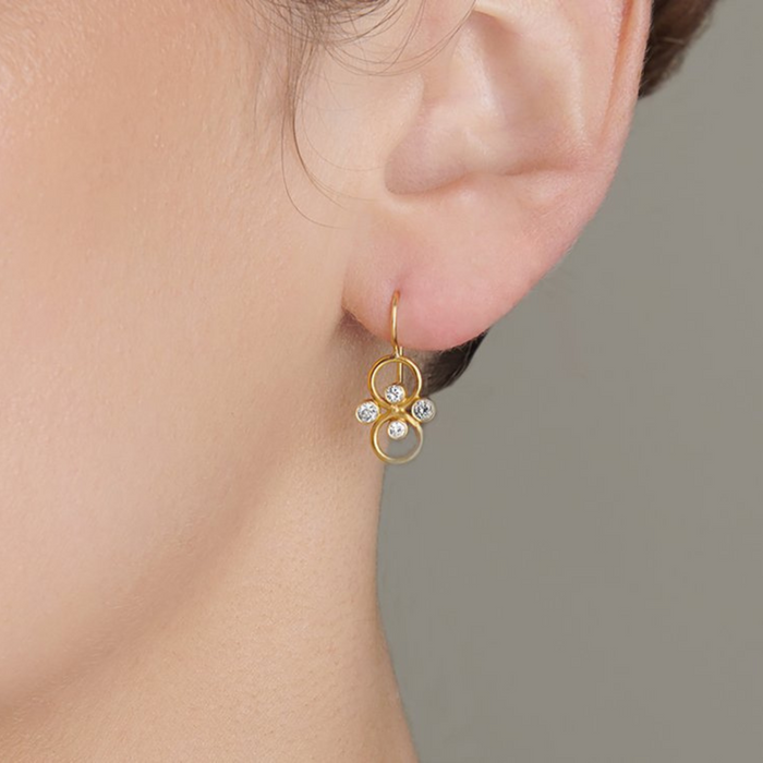 Women wearing Otto Earrings - 4 Stone