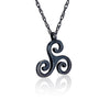 Kattegat Pendant Oxydized Silver Side Angle