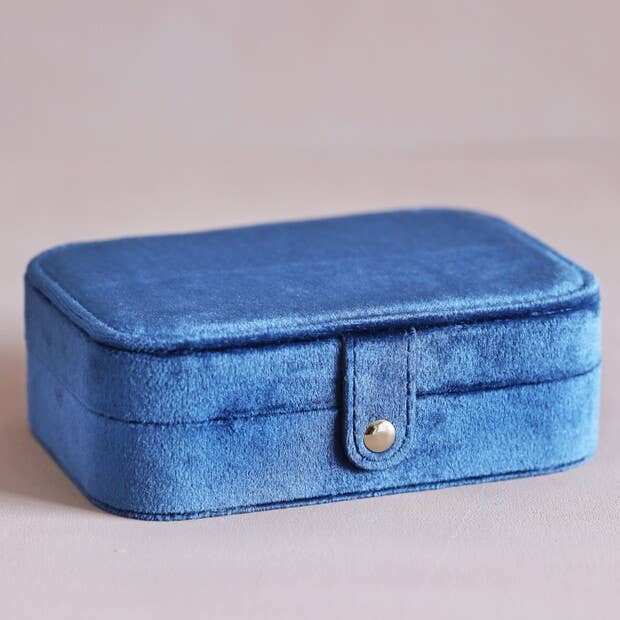 Blue Velvet Jewelry Case